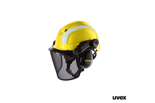 Kask ochronny do prac w lesie - zestaw UVEX pheos forestry