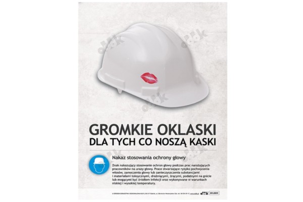 Plakat „Nakaz stosowania ochrony głowy”