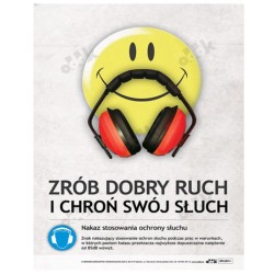 Plakat „Nakaz stosowania ochrony słuchu”