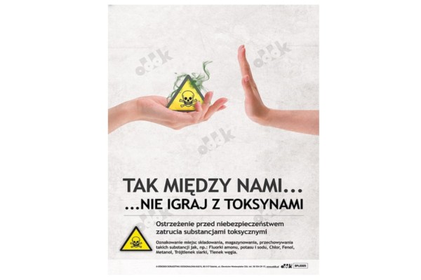 Plakat  „Ostrzeżenie przed niebezpieczeństwem zatrucia substancjami toksycznymi”