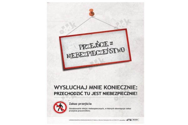 Plakat „Zakaz przejścia”