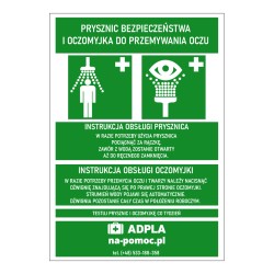 Instrukcja obsługi prysznica i oczomyjki