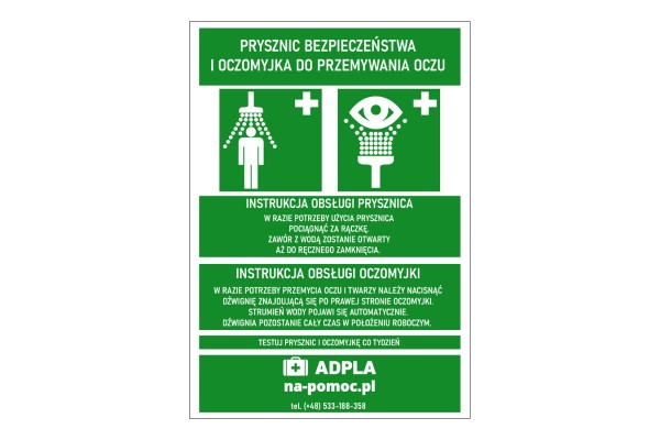 Instrukcja obsługi prysznica i oczomyjki