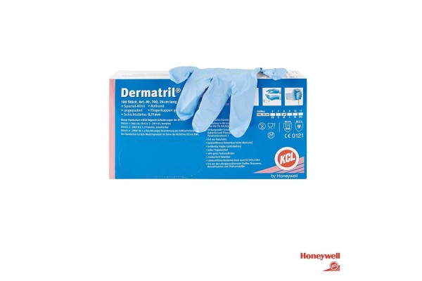 Rękawice jednorazowe nitrylowe KCL Dermatril 740