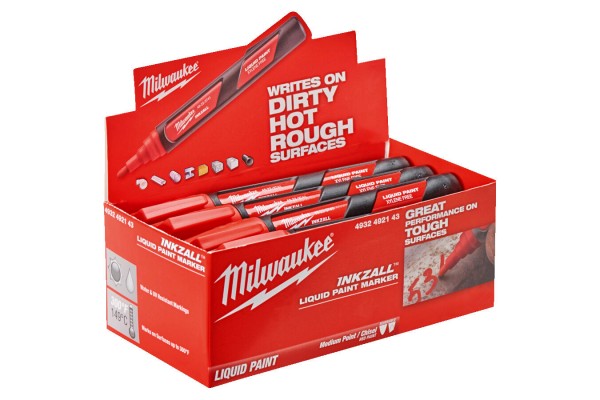 Olejowe Markery INKZALL™ czerwone Milwaukee