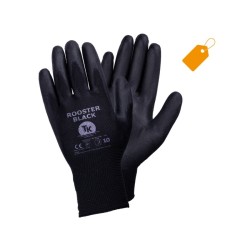 Rękawice montażowe poliestrowe TK ROOSTER BLACK HANGTAG