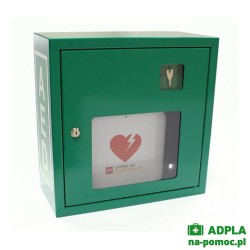 Szafka na AED metalowa na kluczyk - zielona